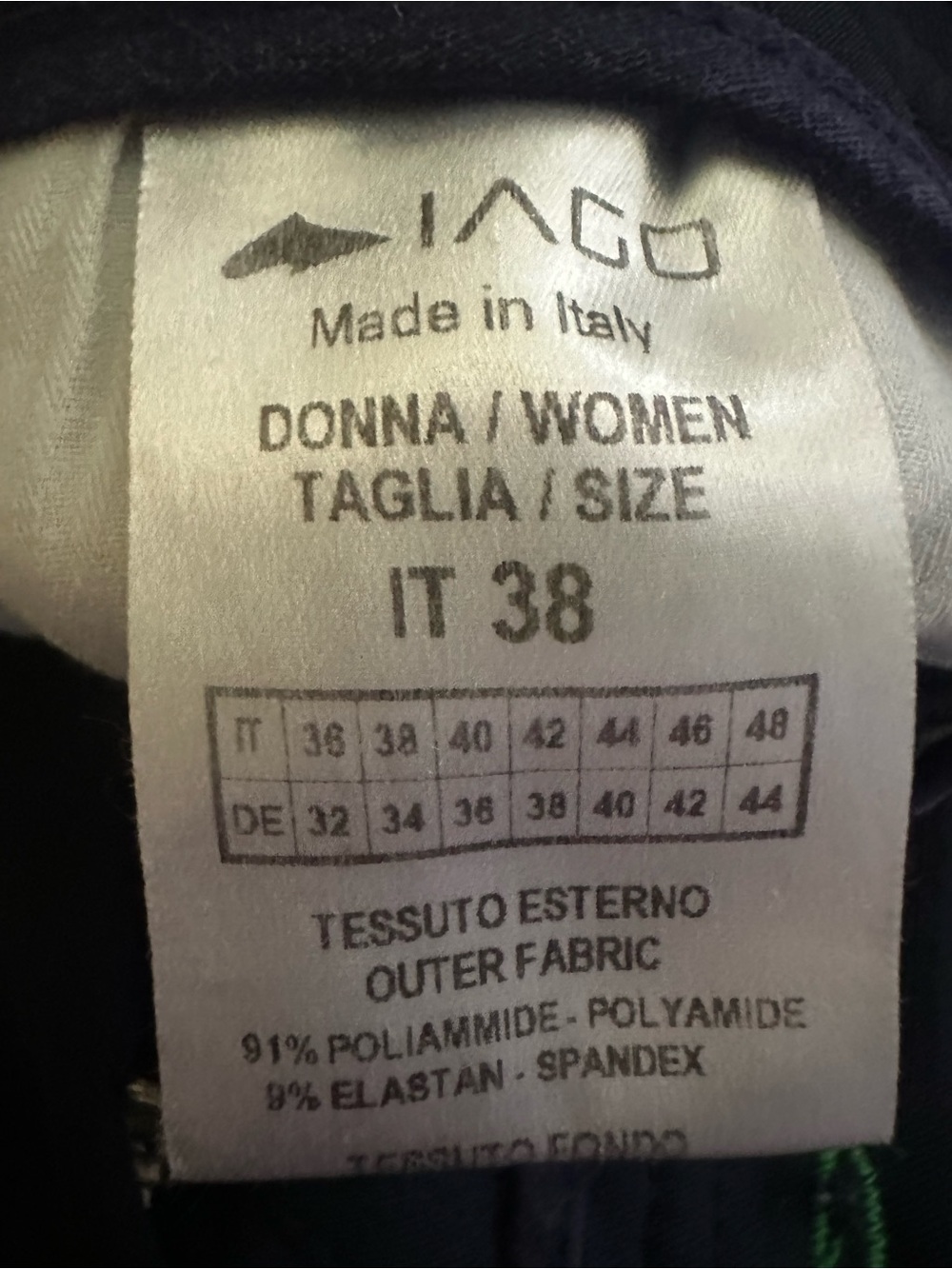 Iago Italia Equestrian Riding Breeches in Navy, Size 24, GUC! - Picture 9 of 14